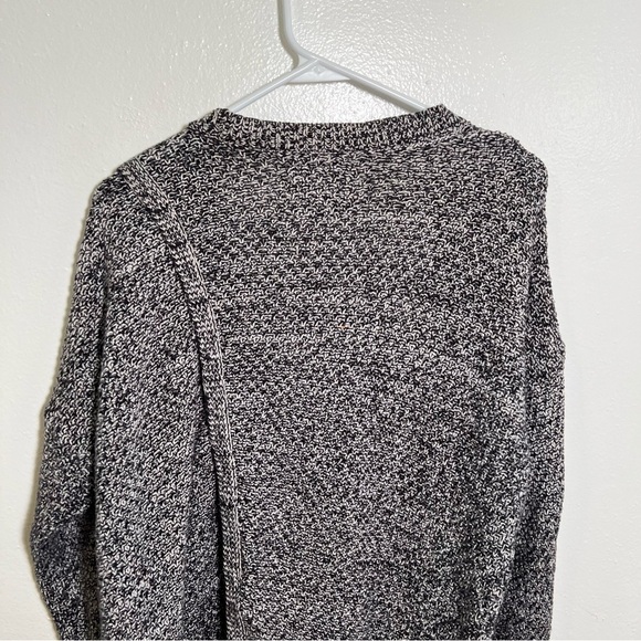 Abercrombie & Fitch Open Front Cardigan Marled Black White L - Picture 7 of 11